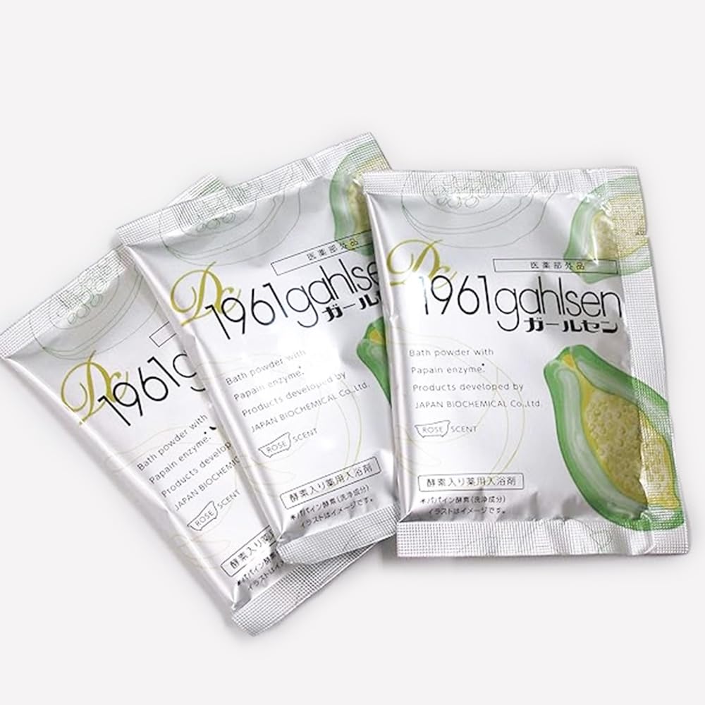 Then X 60 Double Enzyme Bath Papain Hot Cold Rose Chlorine Natural Moisturizing Gift Girl's 60-pack (20g Packets) Additive, Refreshing, Enzyme,