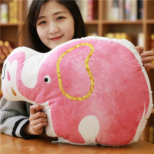 

1pc 60cm Simulation Animals Plush Pillow Stuffed Flamingo Eelphant Dolphin Cartoon Toys For Children