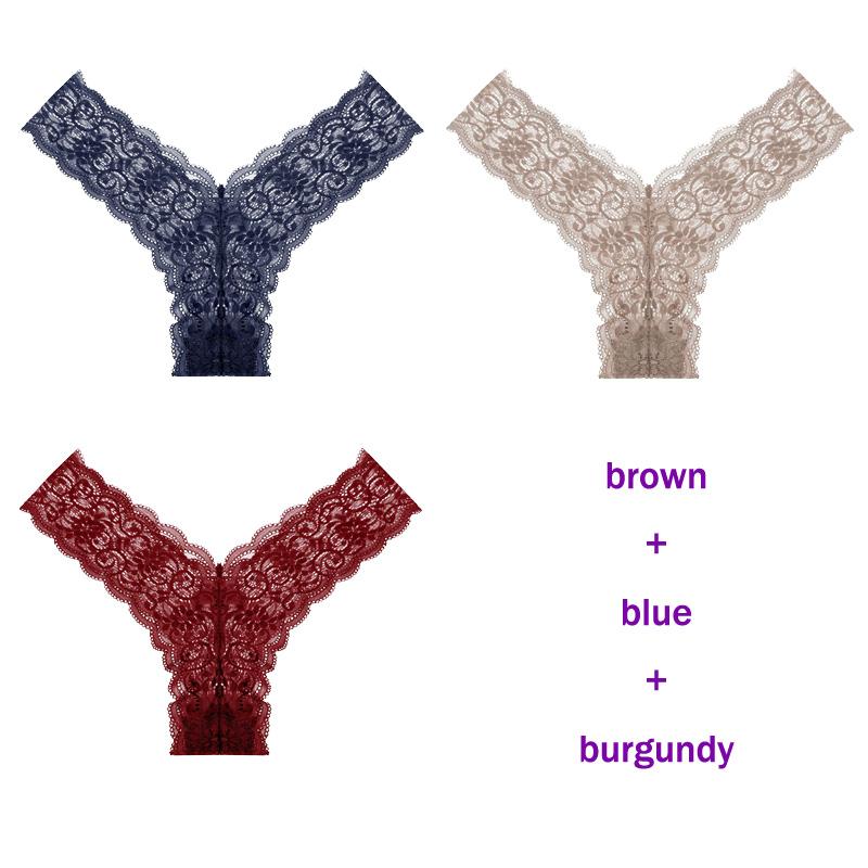 CINOON 3 Teile/los frauen höschen Transparent Low-Taille Unterhose Aushöhlen Tanga Weibliche Nahtlose G-String Sexy Unterwäsche Spitze Dessous panty