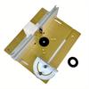 Aluminium Router Table Insert Plate Woodworking Trimmer Electric Wood Milling Flip Plate with Miter Gauge for DIY Working Benche