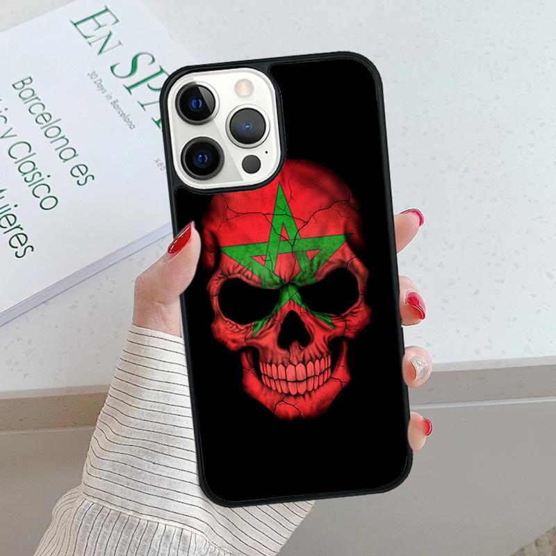 Marokko Flagge Wappen Handyhülle cover Für iPhone 17 Air 15 16 16e 14 13 12 11 Pro Max Hülle Für Apple PLUS fundas