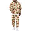 Men's Casual Sweatshirt Set for Fall Winter with Patterned Design, Comfortable Everyday Wear