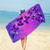 Purple Butterfly Dream Beach Towel, Ethereal Nature Art Quick-Dry Sand-Free Microfiber Bath Towel for Yoga, Swimming and Camping
