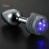 Lollipops Metal Anal Plug Dilator Bead Remote Control Color Changing LED Light Sex Toy