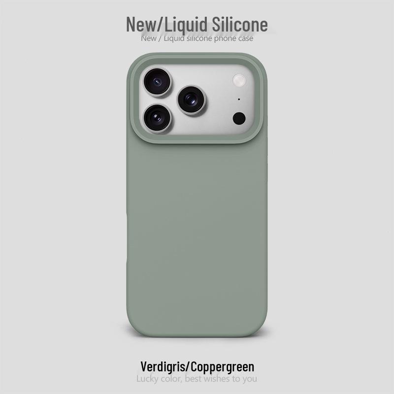 Funda de Silicona con Agujero Grande para Apple 17 Pro Max: Bolsa de aire a prueba de caídas, Protectora, Diseño simple