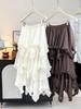 2026 Summer Women's Irregular Wood Ear Lace A-Line Fluffy Cake Skirt