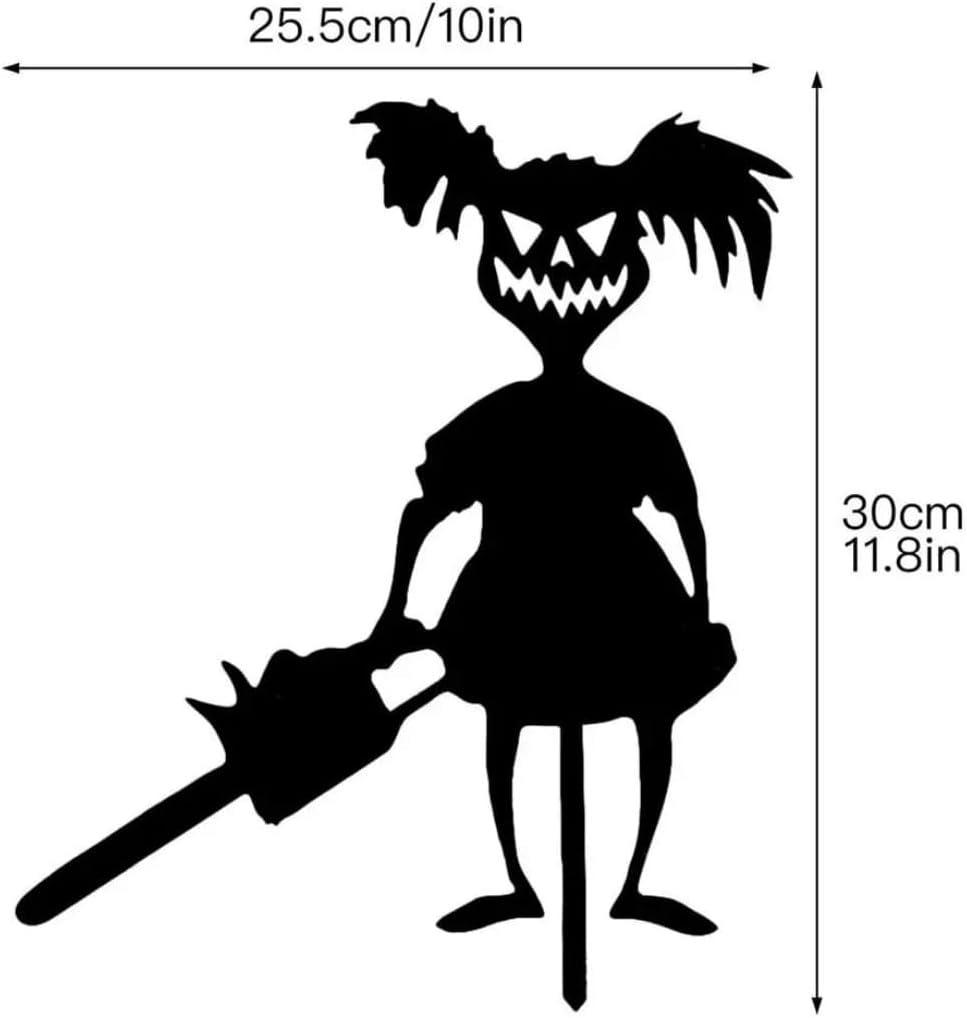 Scary Zombies Alloy Garden Stake Decorations, Eye Catching Front Yard Horror Decor, Craft with Scary Black Decorative Pile for Halloween Party