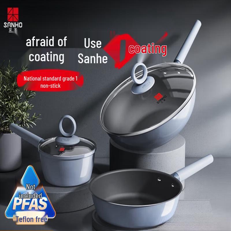 Sanho Non-Stick Titanium Alloy 3-Piece Cookware Set
