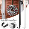 Metal Wreath Hook Retractable Wreath Door Hanger Multifunctional Adjustable Garland Hanger  Bag