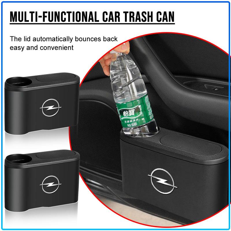 1Pcs Portable Hanging Mini Car Trash Can Wastebasket Trash Can with Lid For Opel crosa d astra h insignia astra j zafira b mokkaastra vivaro astra g