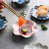 Keramický talíř Retro Kiln Glaze Japonská omáčka Víceúčelový úložný tác Mini namáčení Sashimi Sushi Sójové misky Domácí svačinový talíř