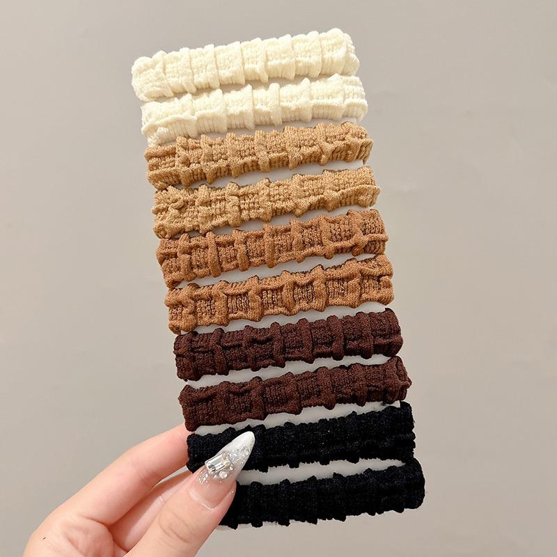 

10 шт./пакет женские бесшовные резинки для волос толстые эластичные резинки для волос однотонные резинки для волос конский хвост веревка резинка аксессуары для волос Size fits all