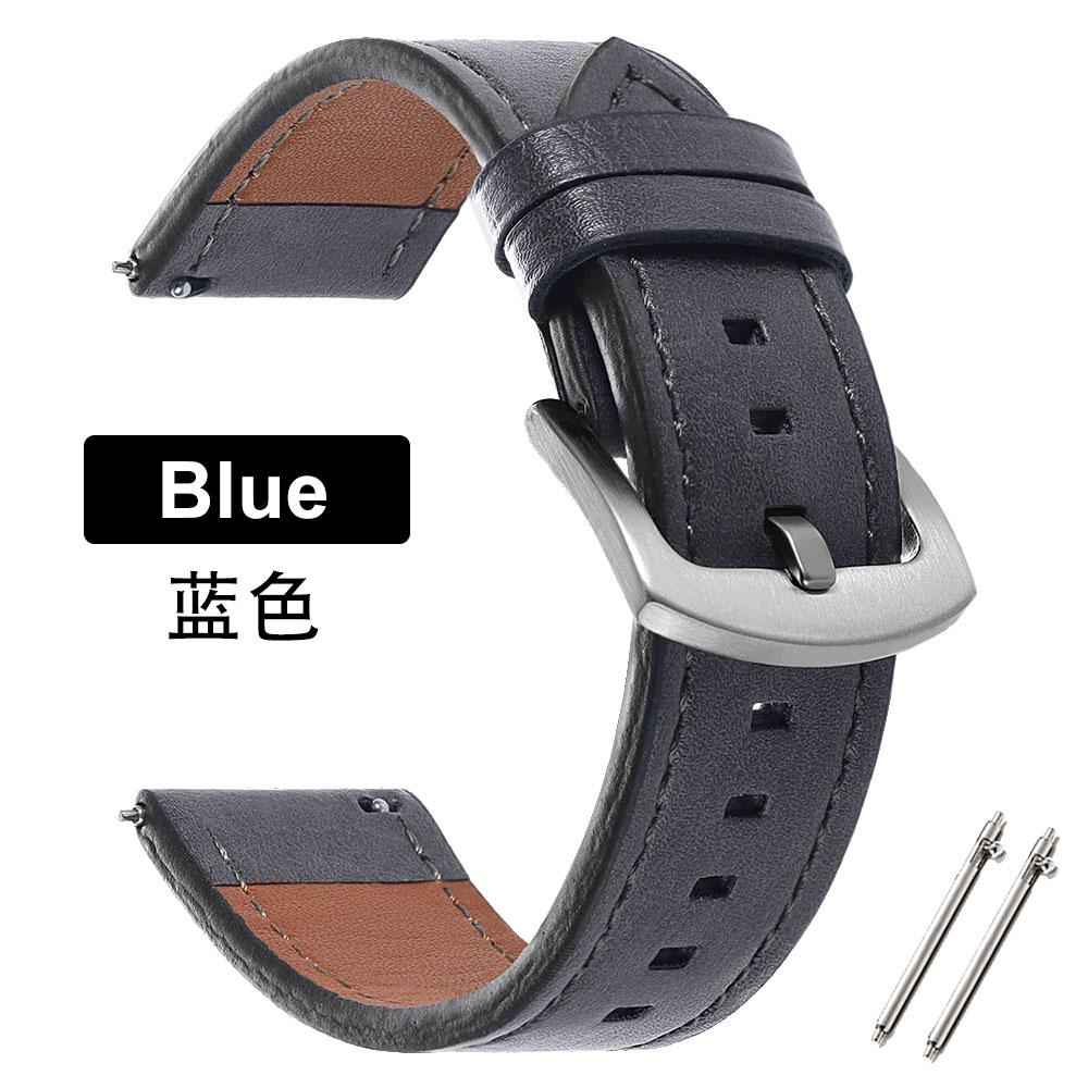 20/22mm Leather Strap Watchband for Amazfit Balance Smart Wristband Quick Release Bracelet for Omega for Seiko Watch Accessories