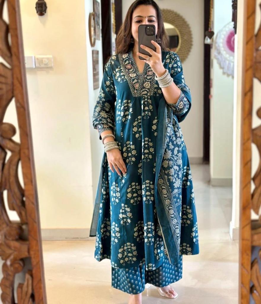 Designer Party Wear Top Tunic Kurta Pant Dupatta Set Indian Pakistani Women Salwar Kameez Kurti