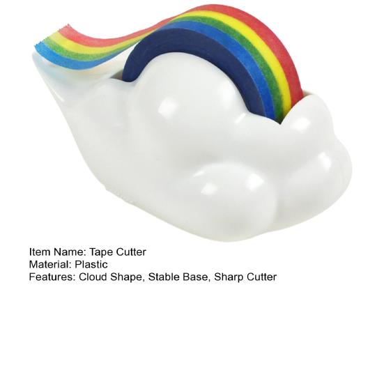 Manuální balení pro vlastní potřebu Cartoon Cloud Shape Rainbow Zásobník pásky Držák lepicí pásky Plastová páska Sedlo Řezací páska Těsnící stroj