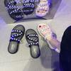 Fashion thick-soled waterproof beach shoes outside, small fragrant style fashion one-word cool slippers 2025 new slippers women's leisure