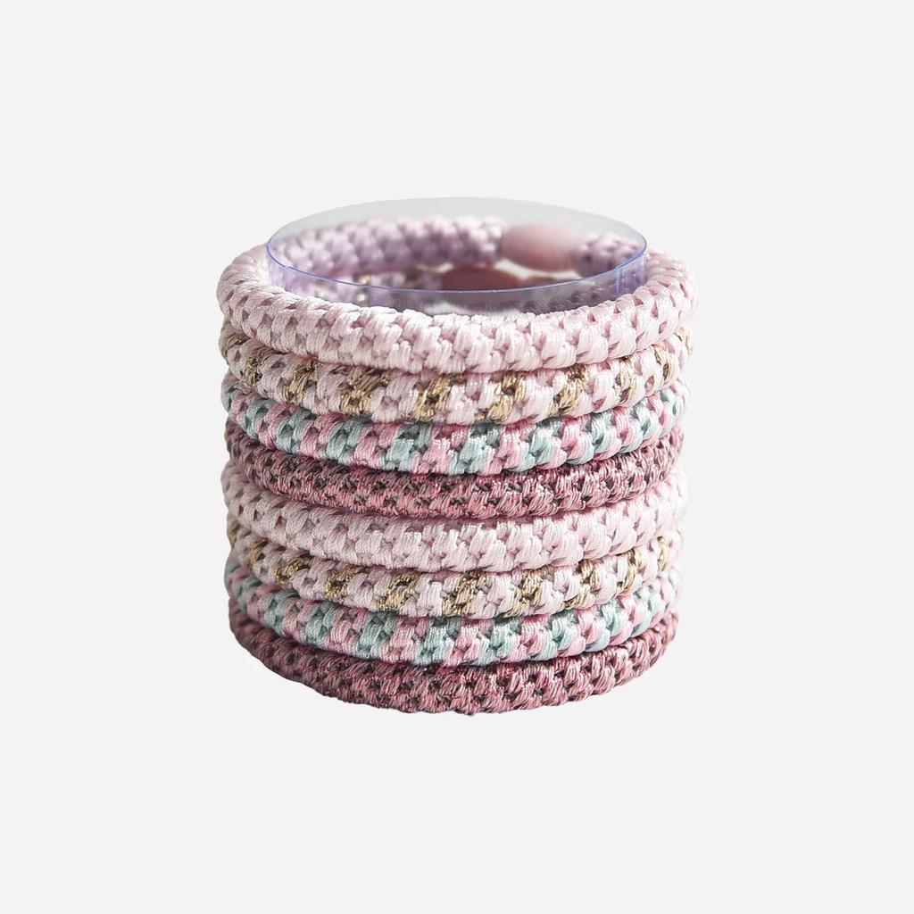 Velvet Mixed Color Braided Hair Ties: High Elasticity Hair Scrunchies for Stylish Buns and Commute-Friendly Accessories