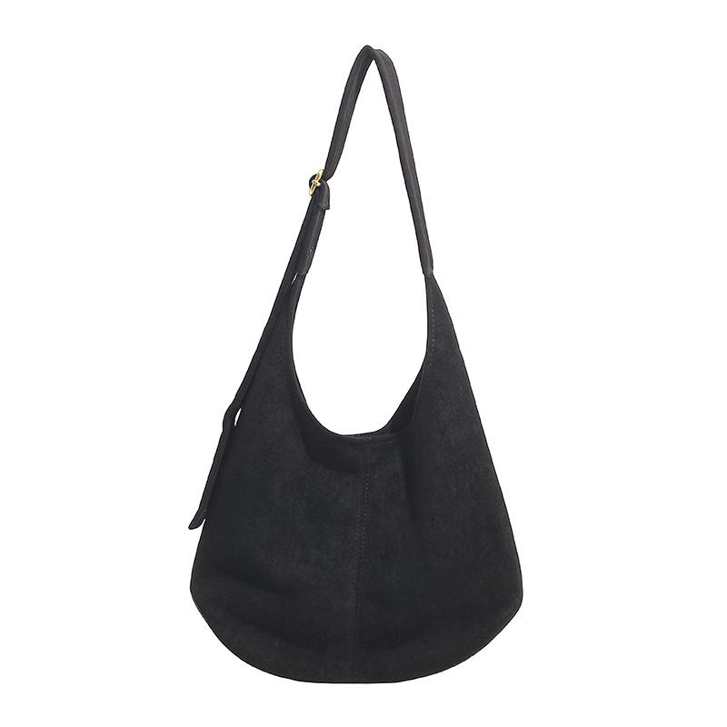 Suede bag women's large capacity autumn and winter casual shoulder messenger bag commuter tote bag