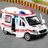 1/32 Scale Mini Car Model Diecast Gifts Ambulance Fire-Truck Policecar Model Sound and Light Vehicle Simulation Collection Toys