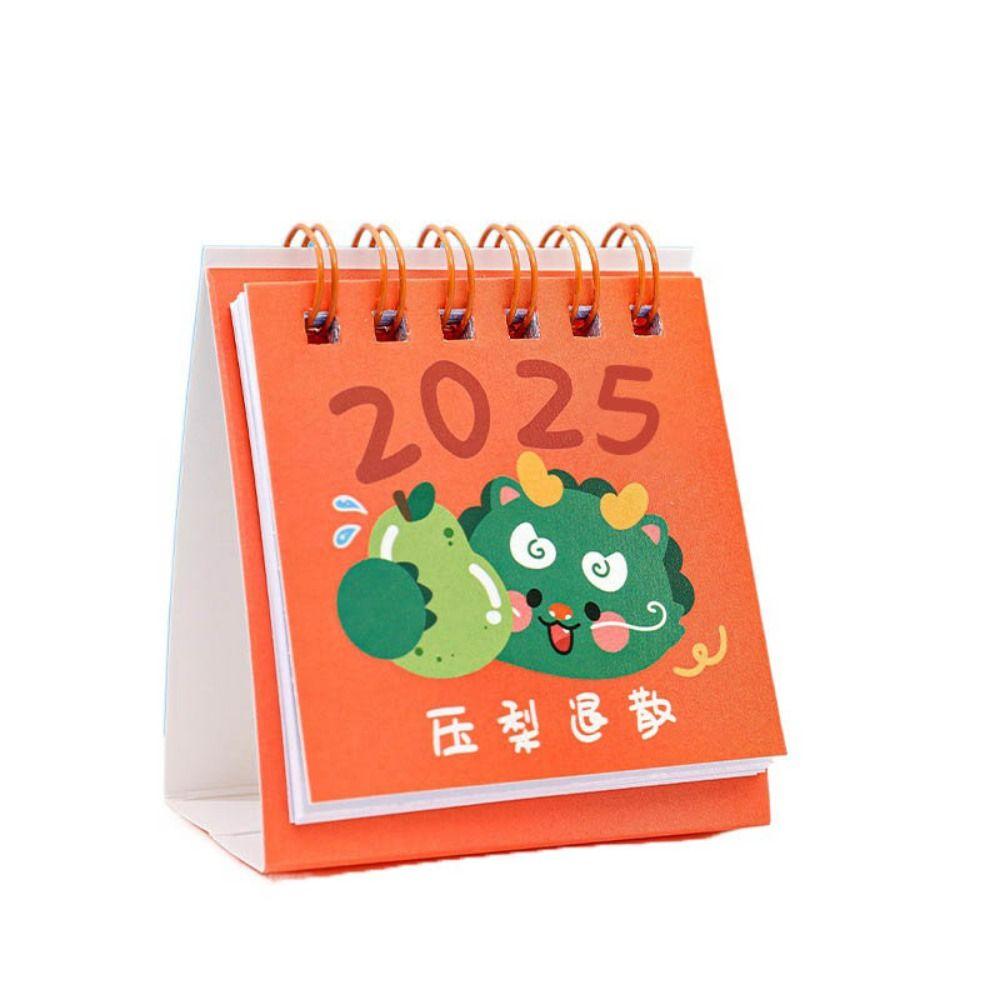 Cute 2025 Calendar Mini Mini Desktop Calendar Creative Fruit Text Calendar  Desk Check-in