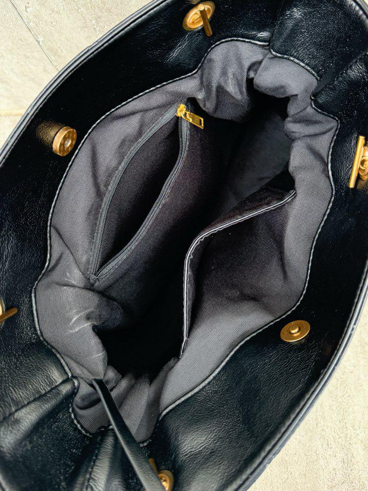 YSL DIY Lucky Bag Fashion Soft Leather Underarm Tote & Drawstring Bucket Bag