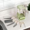 Rotating Tool Cutter Holder with Multi-Angle Hovering Shaft Rack Wall-Mounted or Countertop Drainage Organizer for Kitchen