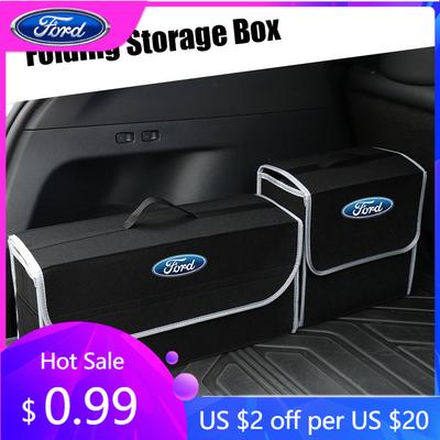 Car Sticker Car Folding Storage Box Trunk Organizer Box Storage Bag Accessory For Ford Mondeo STRACING Fiesta Mk6 5 Mk8 Mk4 Mk7