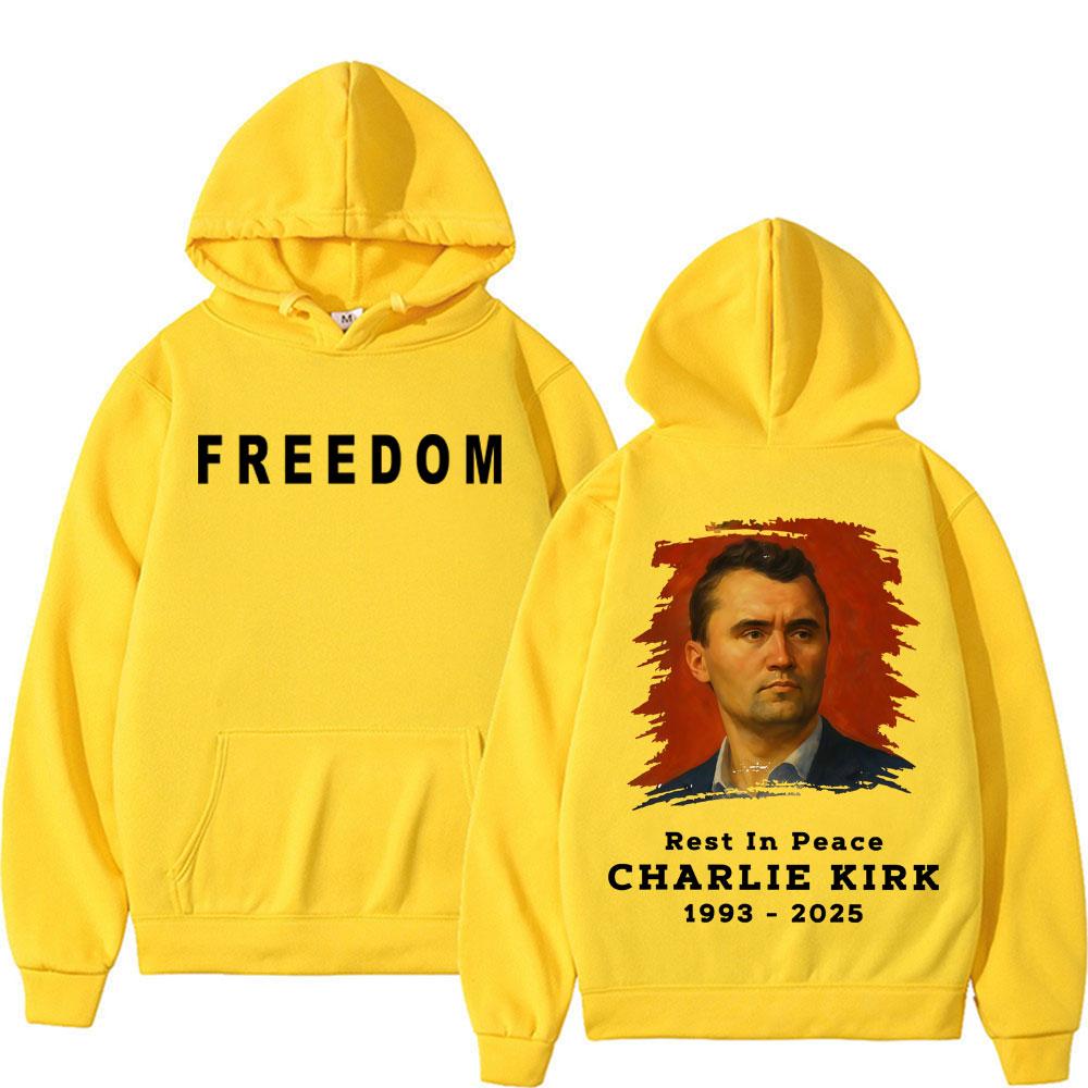 Rest In Peace Charlie Kirk Freedom Sweatshirts Hoodie Men Women Fashion Hip Hop High Street Pullovers Casual Bodywarmer Hoodies