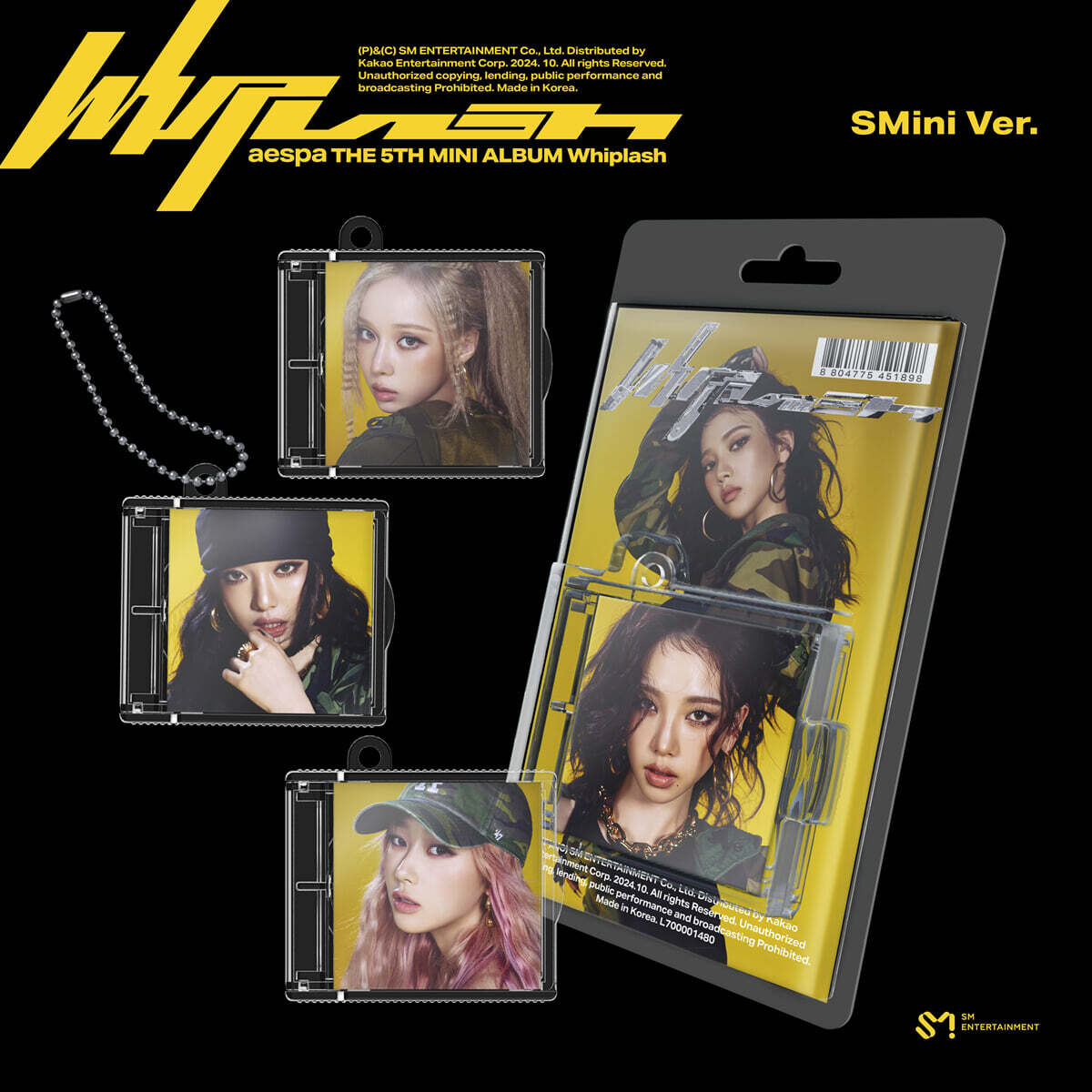 

aespa - 5th Mini Album: Whiplash [SMini Ver.] (Smart Album) [1 out of 4 randomly sent]