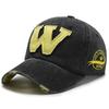 W Letter Baseball Cap Unisex Denim Outdoor Sun Protection Adjustable Gift Hat