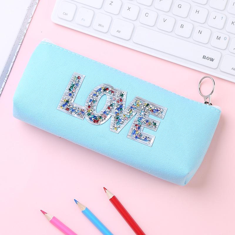 1 Pcs Kawaii Pencil Case Laser love Estuches School Pencil Box Pencilcase Pencil Bag School Supplies Stationery