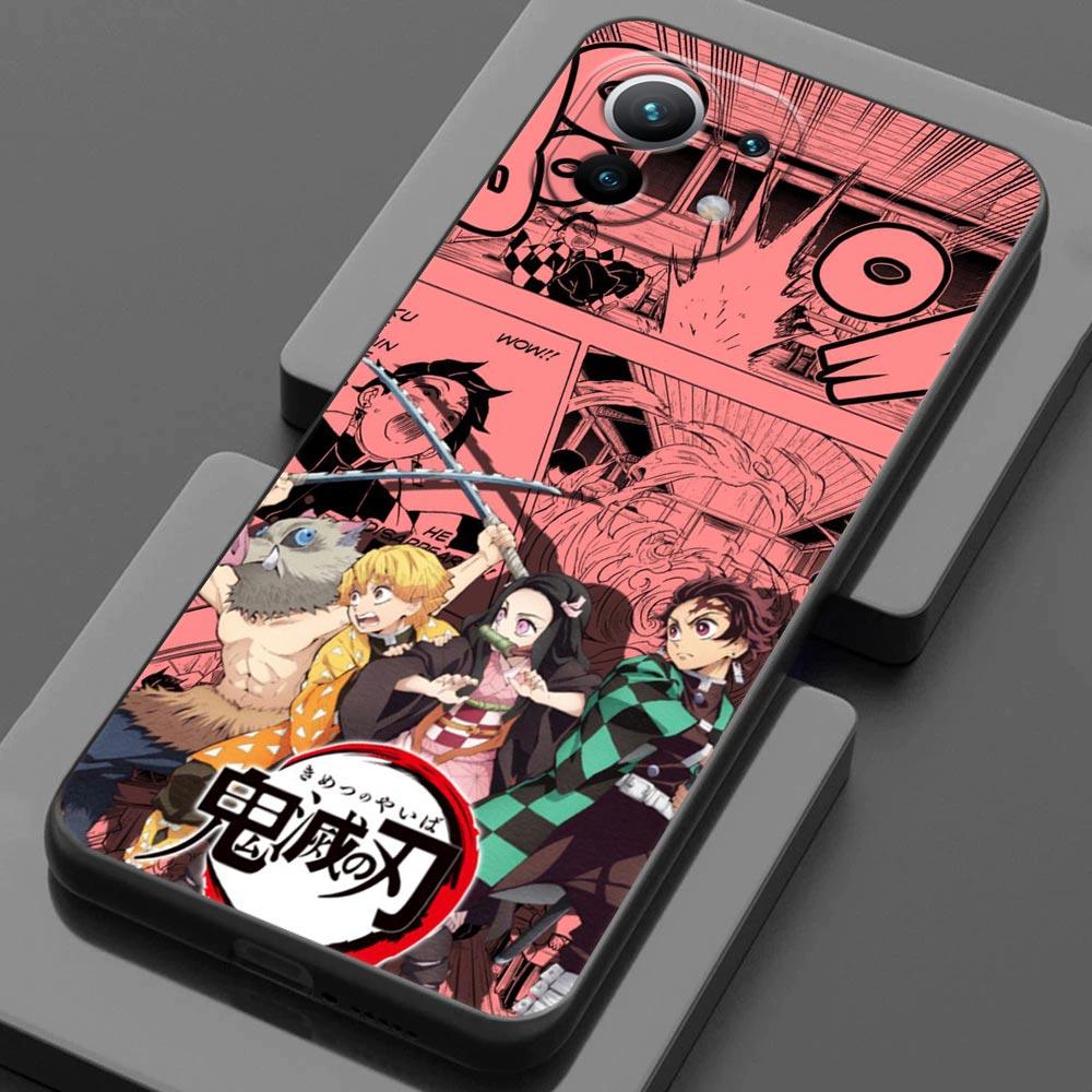 Husa Anime Demon Slayer pentru Xiaomi Mi 9 9se 8 10 10T A2 Lite 10S 9T CC9 Note 10 Pro 9Lite 5G Husa Kimetsu No Yaiba Manga Fundas