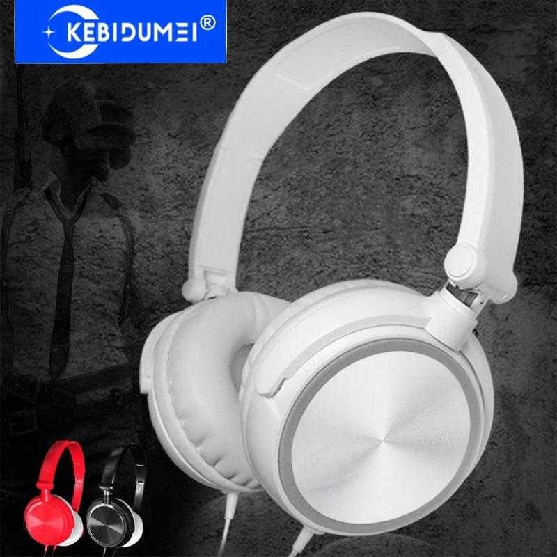 3,5-mm-Kabelkopfhörer Over-Ear-Headsets Bass-HiFi-Sound Musik-Stereo-Kopfhörer Flexibles, einstellbares Headset mit Mikrofon für Smartphones