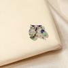 Owl-shaped Brooch Universal Animal Diamond-inlaid Alloy Corsage Pin Trendy Versatile Clothes Scarf Backpack Accessories Brooch