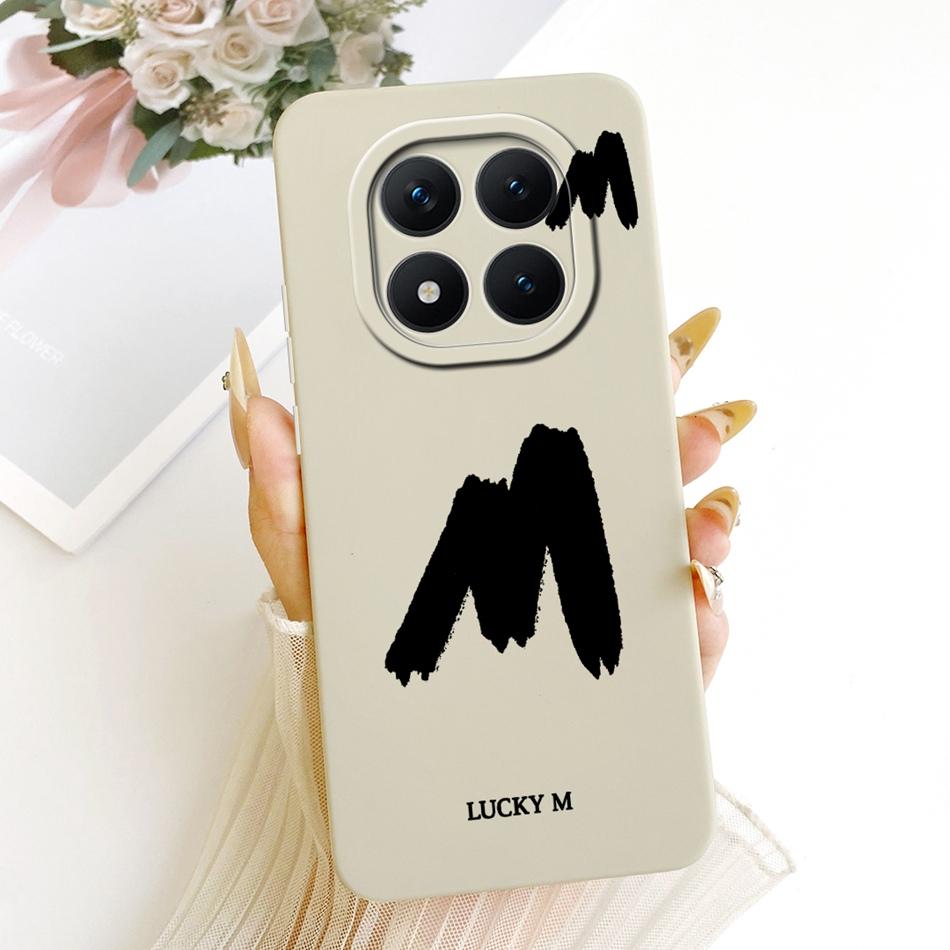 For Xiaomi Redmi Note 15 Pro+ 15Pro 5G Lucky Initial Letter Phone Case For Redmi Note 15 Pro Plus 5G Soft Silicone Case Bumper