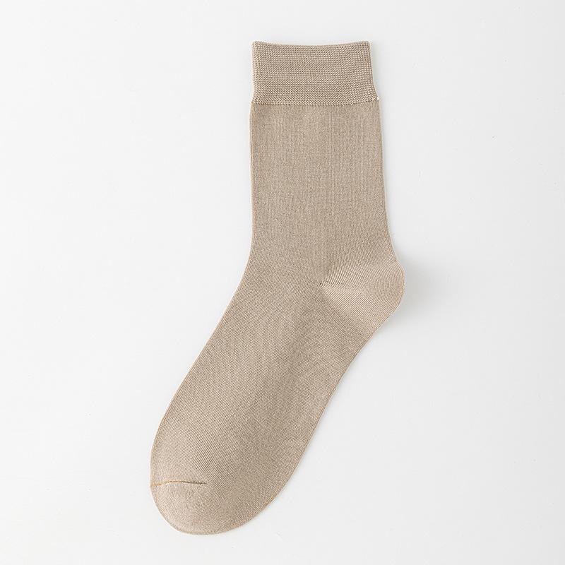 Herren Frühling und Herbst Einfache Lässige All-Match Reine Farbe Anti-Pilling Baumwollsocken