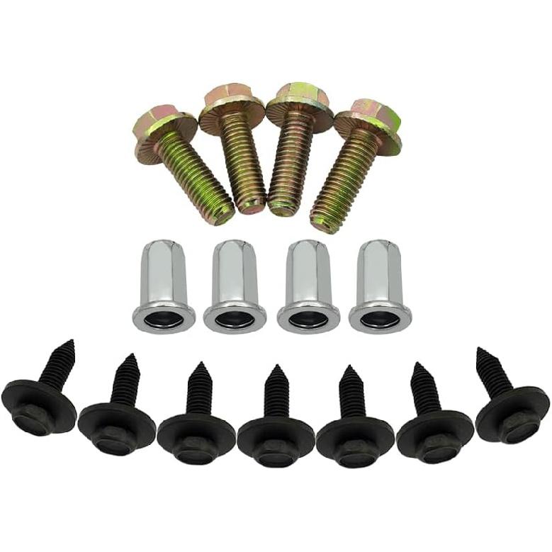 Steel Front Bumper Skid Plate Bolts Nutserts Rivet Nuts Compatible with Jeep Wrangler/with Jeep Gladiator, 6511076AA 6104414AA 6512587AA