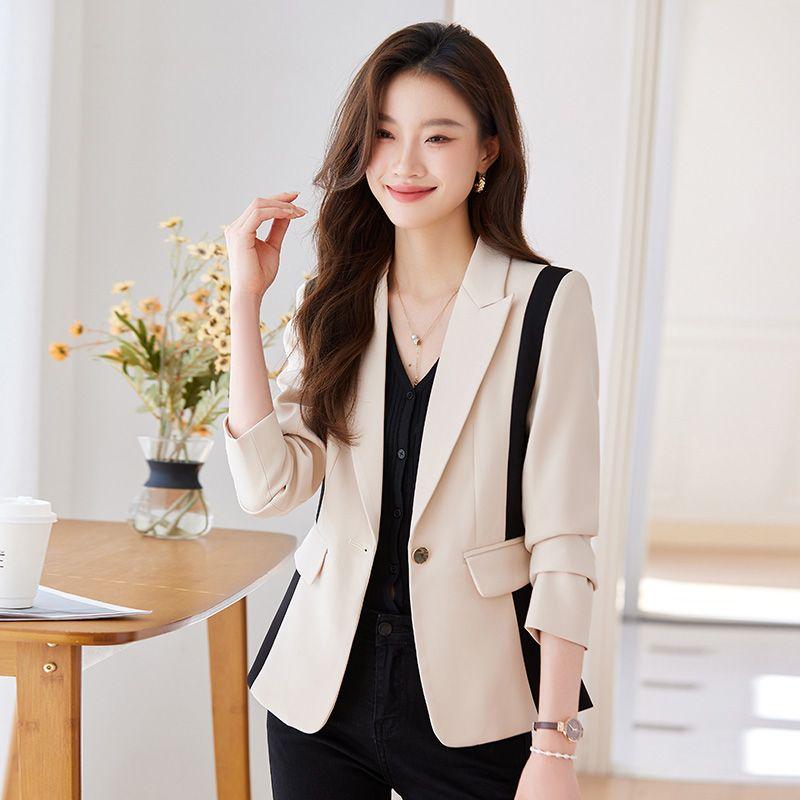 Spring Fashion Elegance Women's Suit Jacket Office Work Wear Coat
