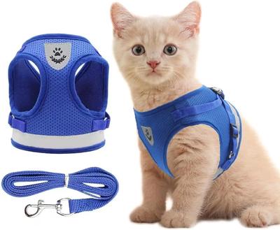 Dog Harness Walking Lead Leash Breathable Fabric Mesh For Small Dogs Collar Polyester Adjustable Mesh Puppy Cat Harness Vest