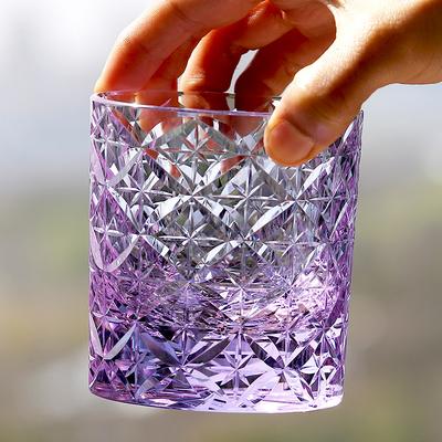 Kanzhi Edo Cut Japanese Hand-carved Whiskey Crystal Glass Wine Glass K9 Star Seven Treasure Men's Gift