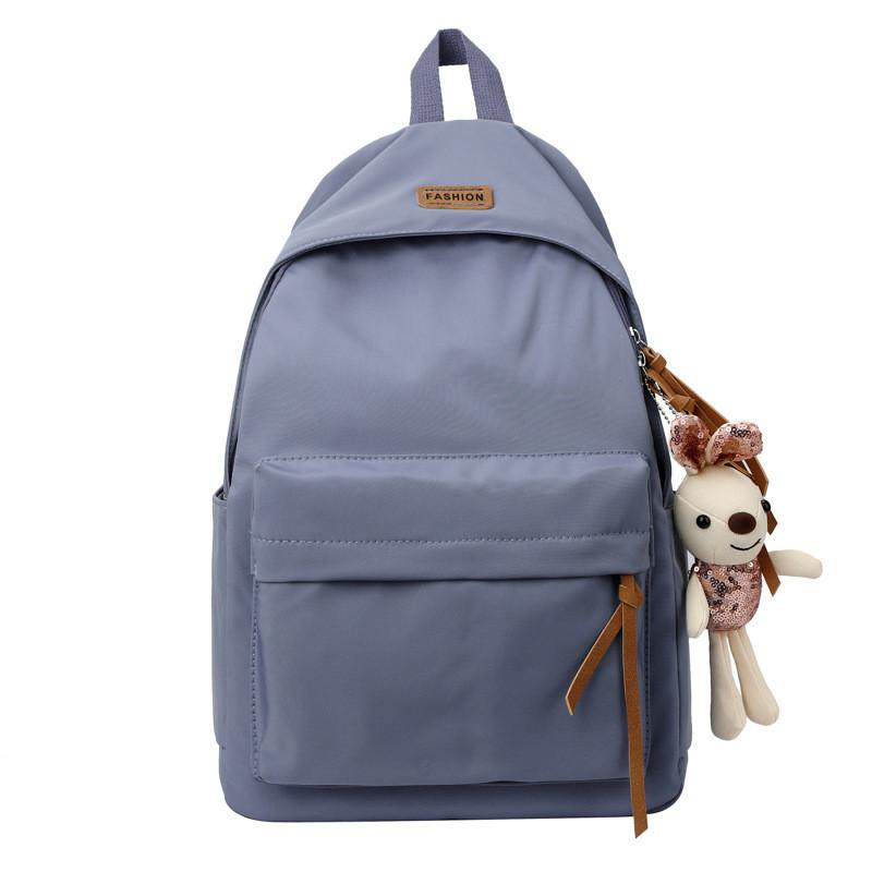 Casual Nylon Student Backpack With Pouch For High School And College Students