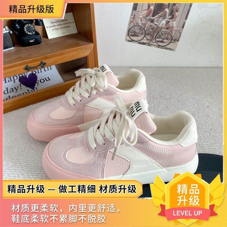 Thick-soled Versatile Student Little White Shoes Ins Summer Low-top Breathable Sports Shoes 2025 Niche Milk Fufu~ Board Shoes