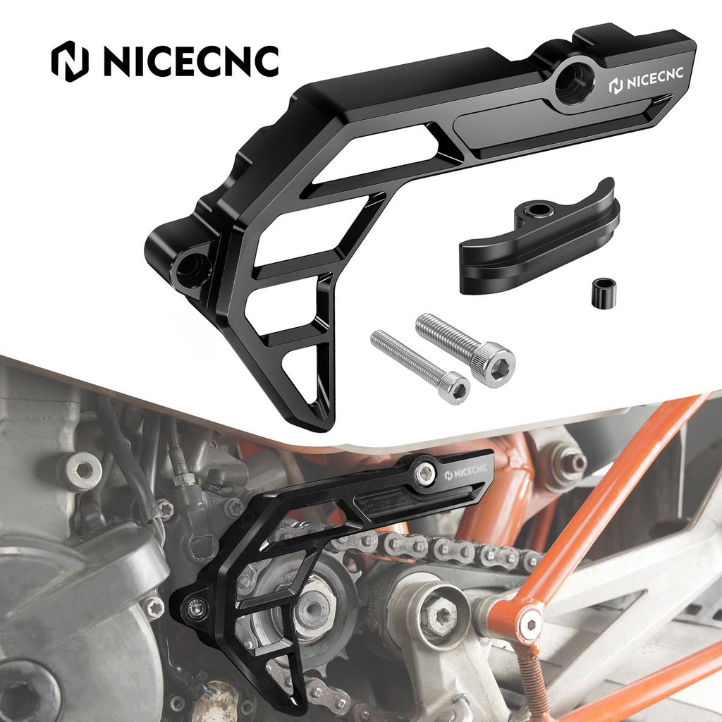NICECNC Motorcycle Engine Case Saver Sprocket Chain Guard Cover for KTM 690 SMCR 690 Enduro R 690 SMC R 2009-2023 2024 2025