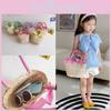 Kids Grass Weave Handheld Bag With Breathable Design For Toddler Travel And Daily Use