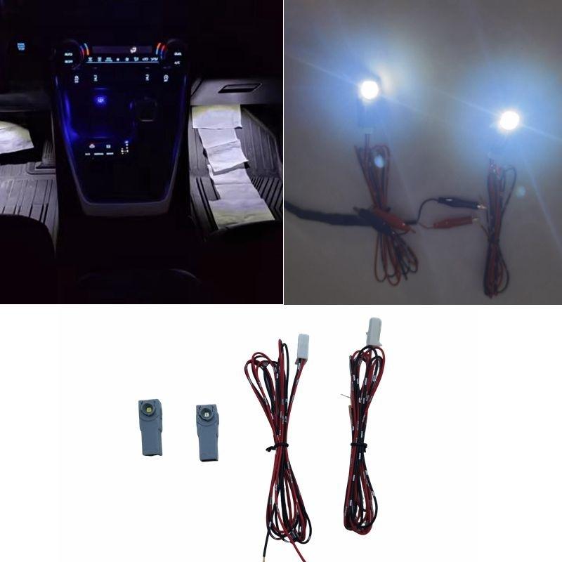 2Pcs LED Foot Lamp With Wire For Toyota Mazda Subaru Yaris Camry Corolla Interior Light Foot Light Illuminator Connector