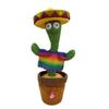 Nuovo regalo elettronico di decorazione di canto di cactus danzante elettronico per bambini Divertenti giocattoli educativi precoci Giocattoli di peluche in tessuto a maglia
