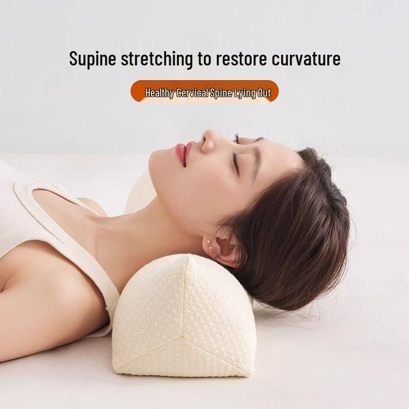 Rhomboid Triangle Buckwheat Hull Cervical Pillow - Adult Neck Support for Home and Office Nap