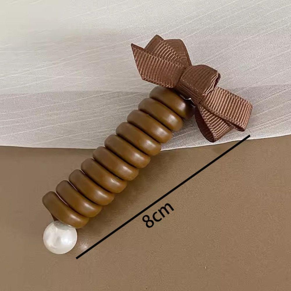 1PC Bowknot Braided Telephone Wire Hair Bands Ponytail Hair Rope Hair Weaving Artifact Elastic Band Hair Rope Hair Accessories