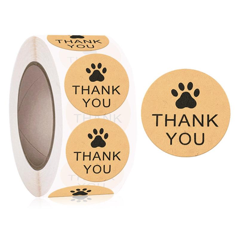 2Rolls  Kraft Paper Thank You Sticker 1 Inch   Seal Label  Stickers Scrapbooking  sticker maker