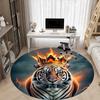 1pc Tiger Crown Chair Carpet for Office, Non slip, Soft and Durable Office Rug